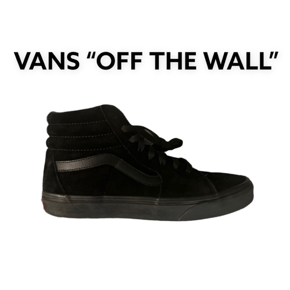 VANS “OFF THE WALL” ALL BLACK HIGH TOPS